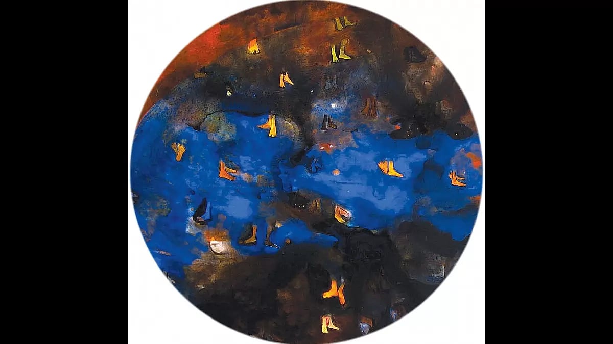 Never-ending journey of migrant labourers, Artwork: Shambhavi