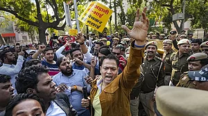 AAP protest over Adani row