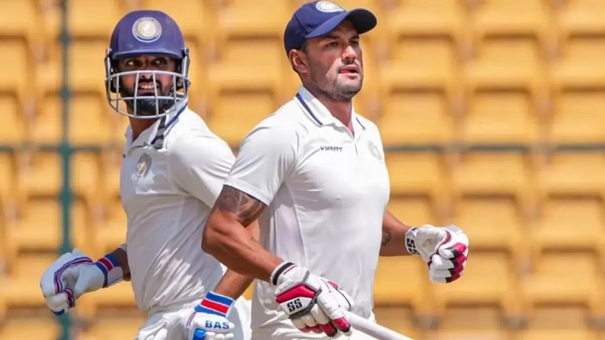 Vasadava, left, hit a steely 47 in the second innings to secure the win for his team.