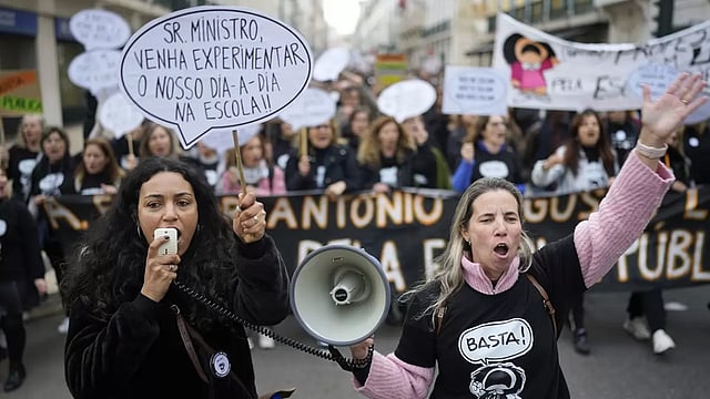 Teachers Protest In Portugal