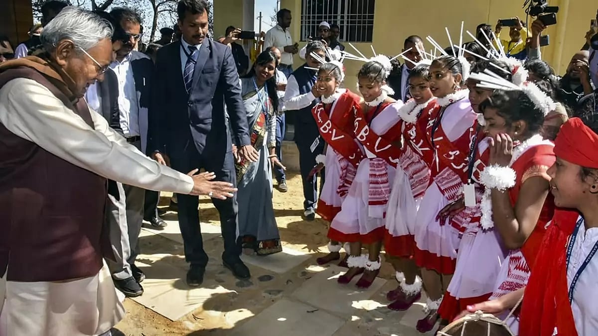 Nitish Kumar during Samadhan Yatra