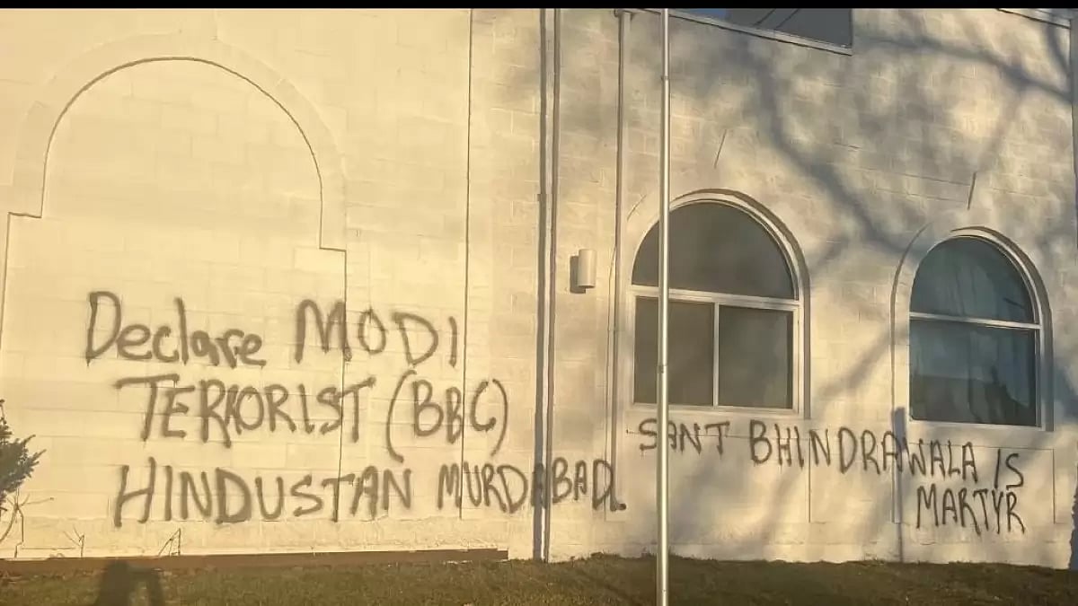 Ram Mandir in Canada's Brampton defaced.