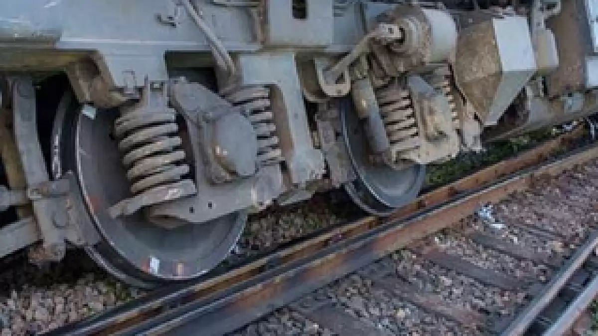 Goods trains collided and bogies jump off track