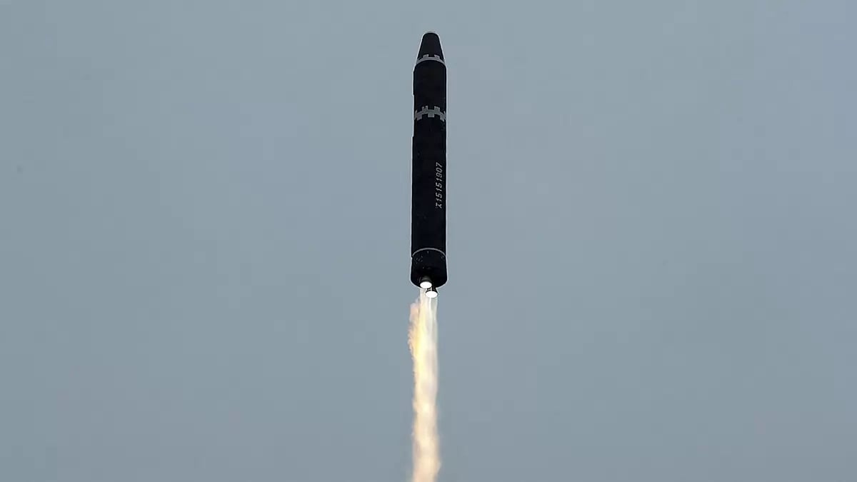A missile being launched