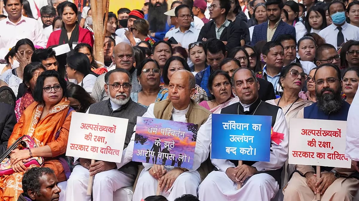 Christians Protest at Jantar Mantar