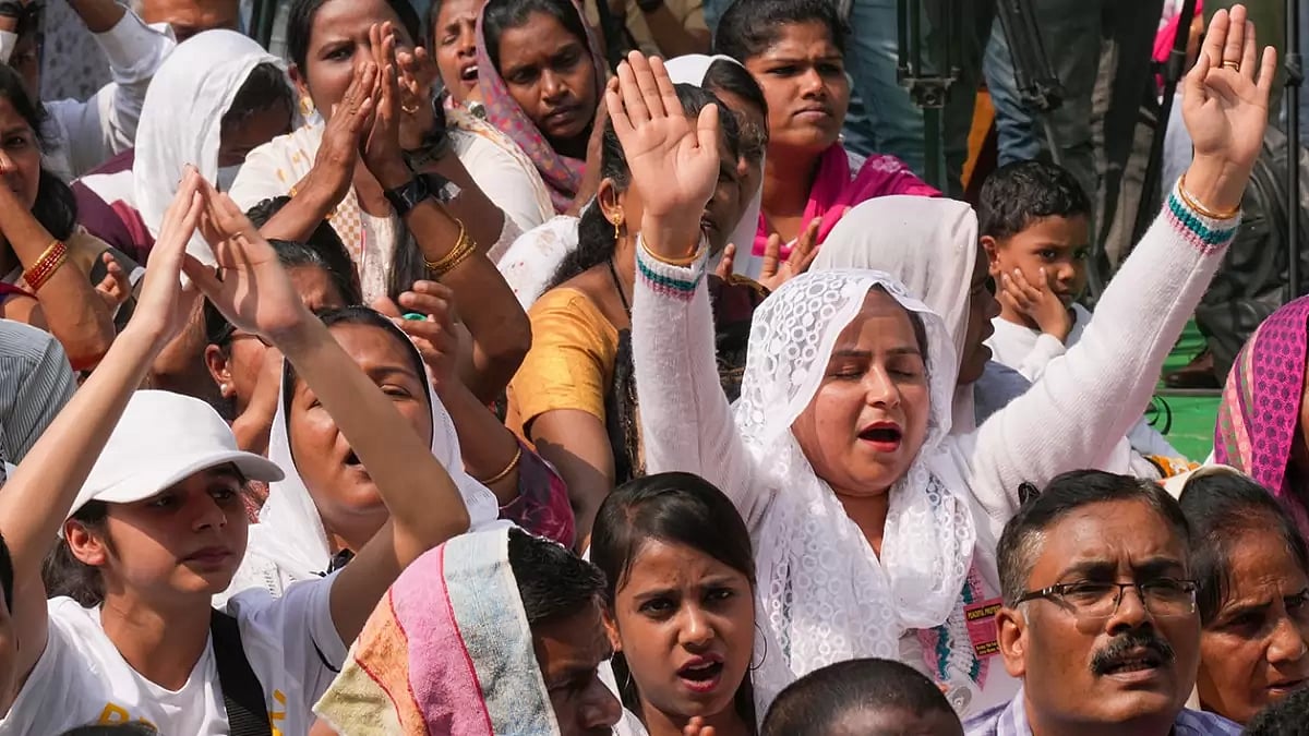 Christians Protest at Jantar Mantar