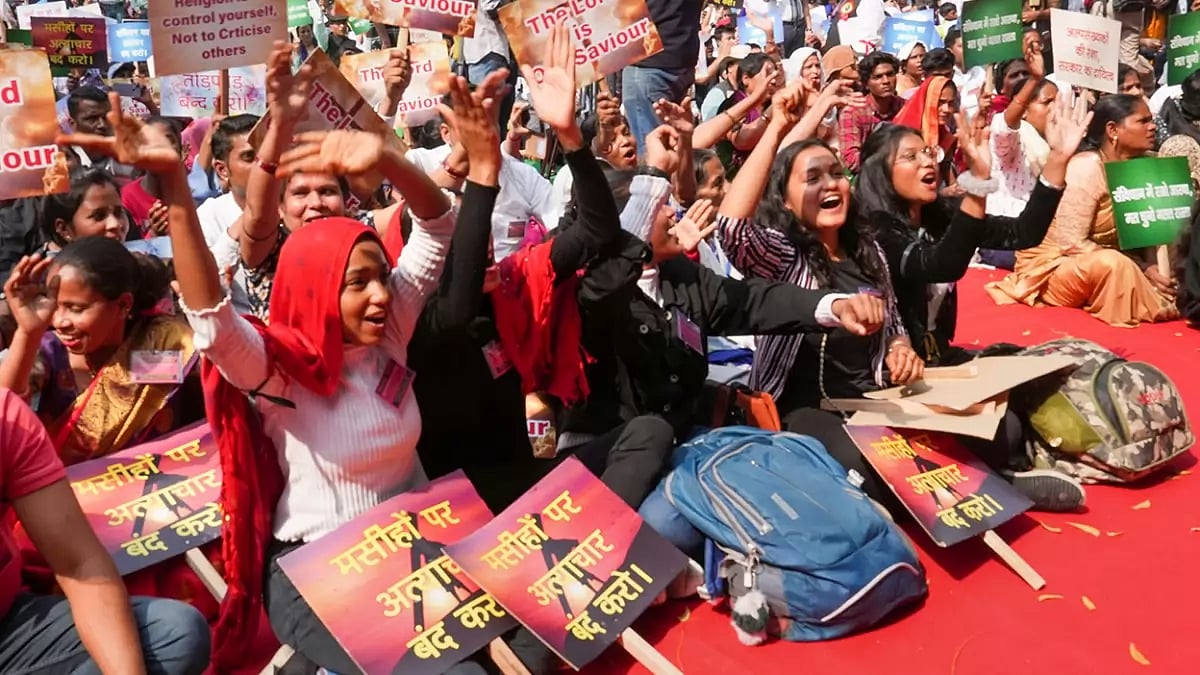 Christians Protest at Jantar Mantar