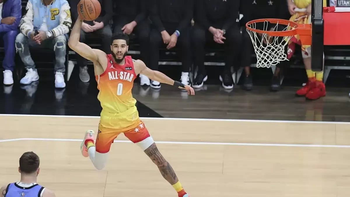 Team Giannis forward Jayson Tatum raked up 55 points for his side in the All-Star game.