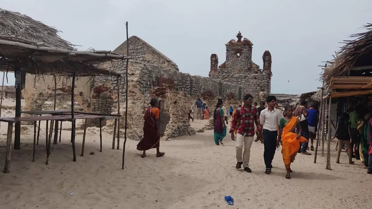 The ghost town of Dhanushkodi is frequented by tourists today. 