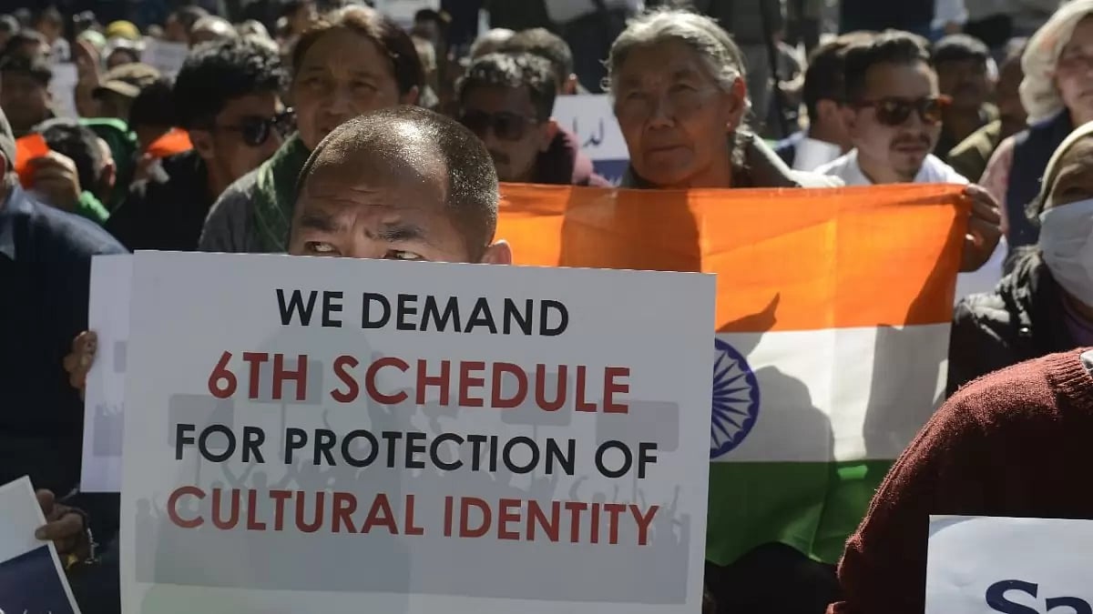 People Protest In Ladakh