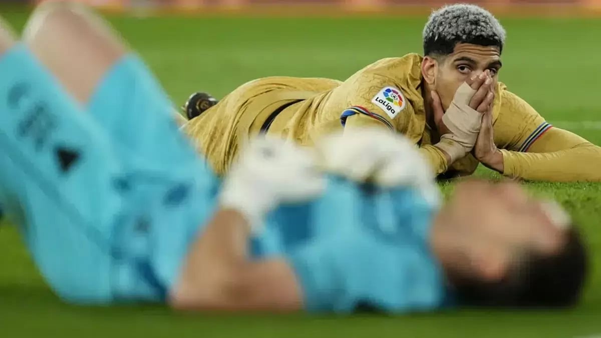 Barcelona had not lost in 13 league games with it's last defeat coming in Oct last year.