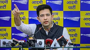 Raghav Chadha addresses media