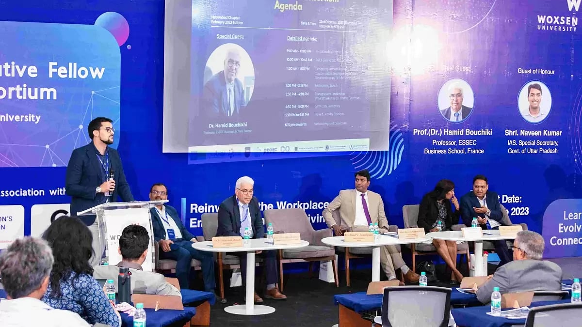 Naveen Kumar, IAS & Dr. Hamid Bouchikhi at Woxsen University