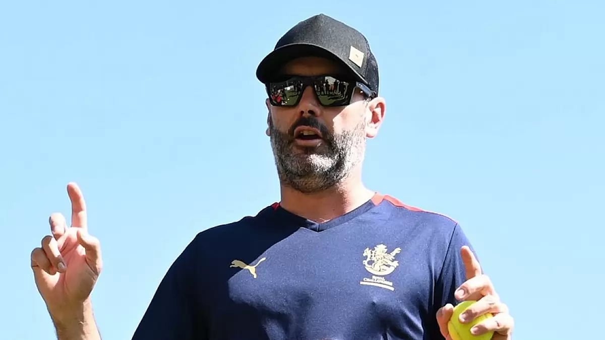 RCB coach Ben Sawyer pictured during one of the team's training sessions.