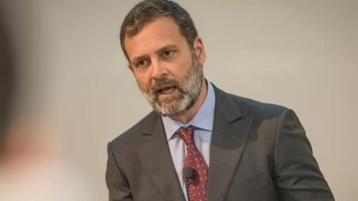 Congress leader Rahul Gandhi at the Cambridge JBS lecture