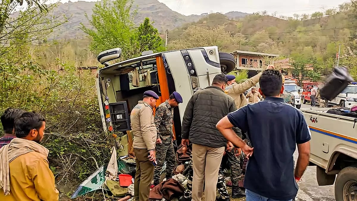 Bus accident in Bilaspur