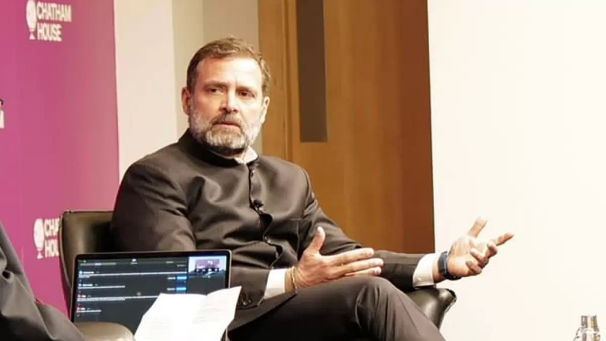 Congress leader Rahul Gandhi at an event in UK - null