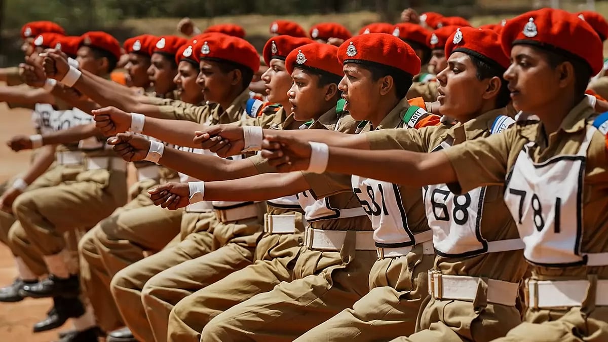 Agniveer women personnel during training