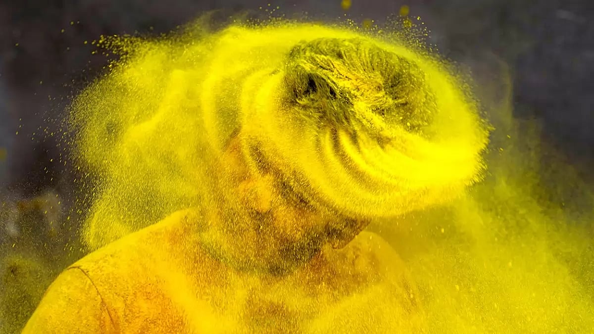 Holi celebration in Prayagraj