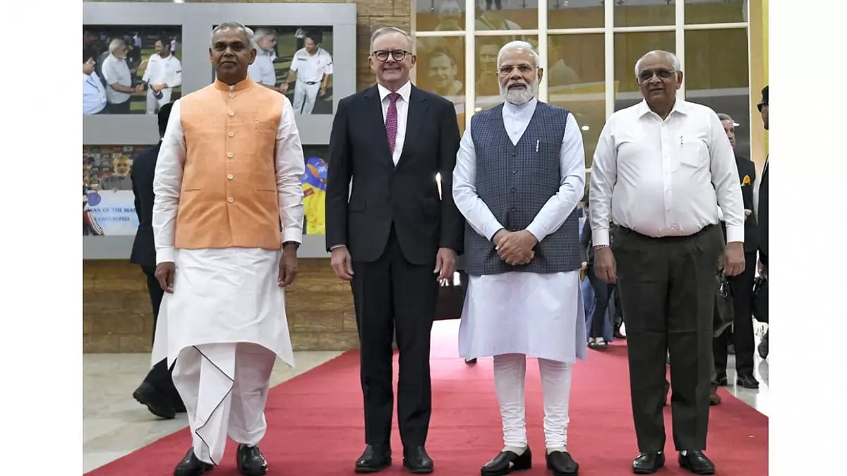Narendra Modi and Anthony Albanese 