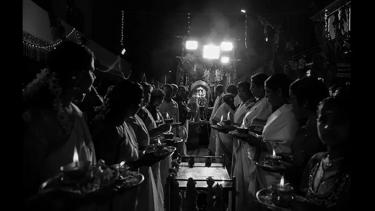 Women devotees at Sabarimala Temple, Kerala