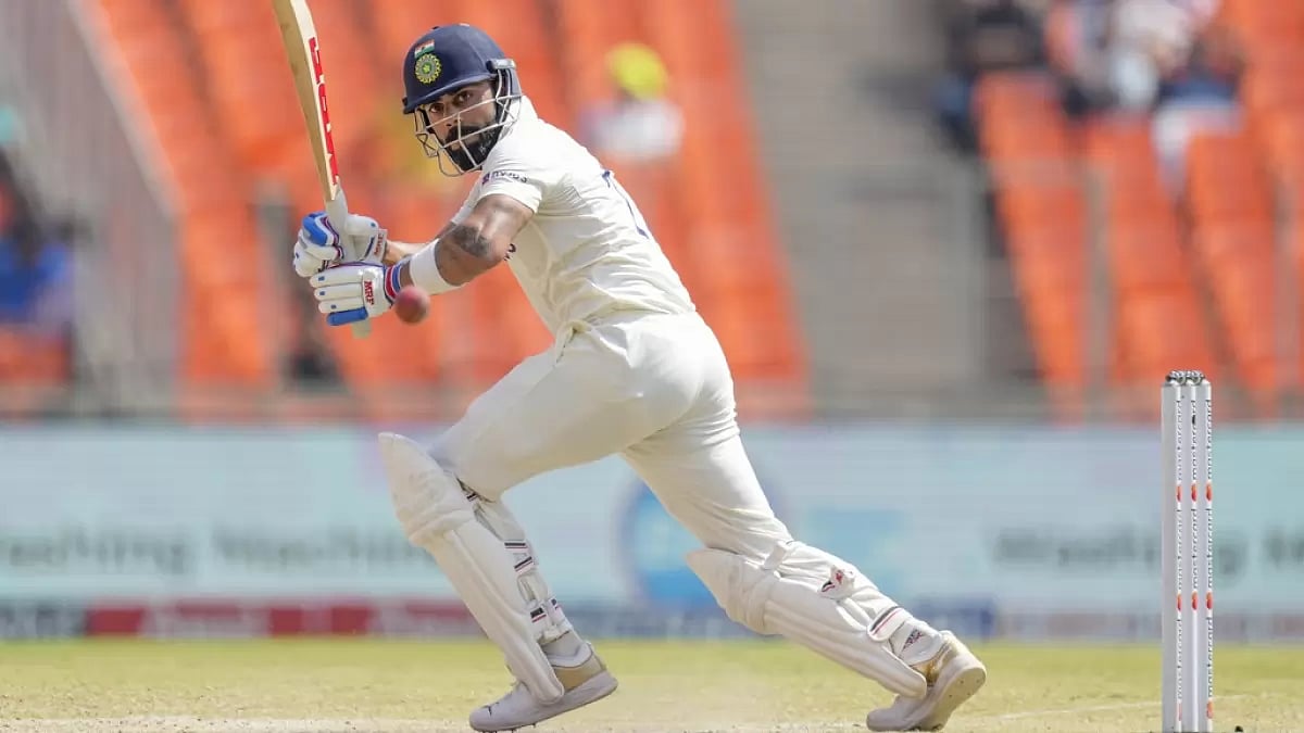 Virat Kohli bats en route to his unbeaten 88 during Day 4 on Sunday.