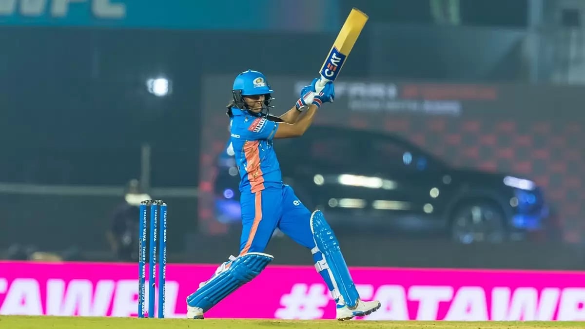 Harmanpreet bats en route to her 33-ball 53 against UP Warriorz on Sunday.