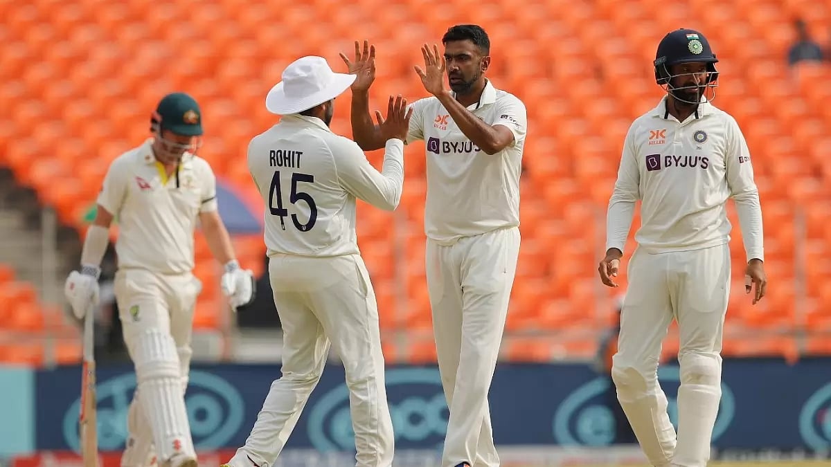 R Ashwin, centre, was not selected in the playing XI for the WTC Final.