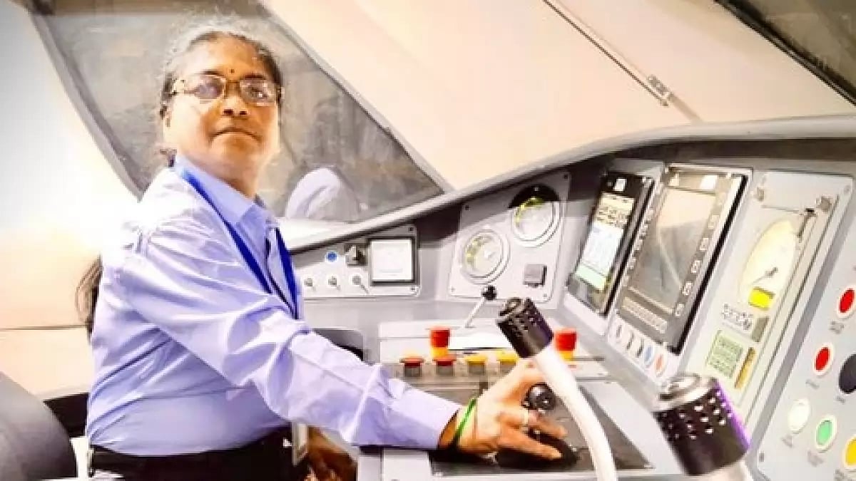 Asia's first woman loco pilot Surekha Yadav
