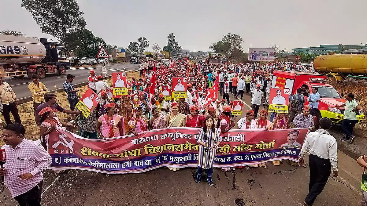 Farmers march in Maharashtra