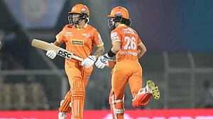 Gardner, left, and Wolvaardt registered an 81-run partnership from 53 balls.