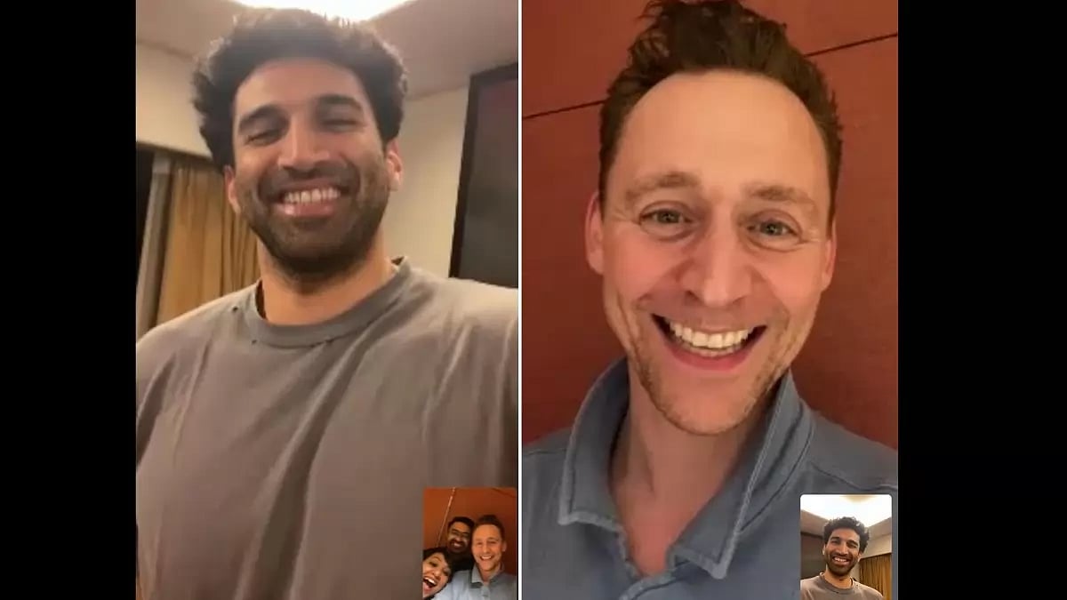 Aditya Roy Kapur and Tom Hiddleston