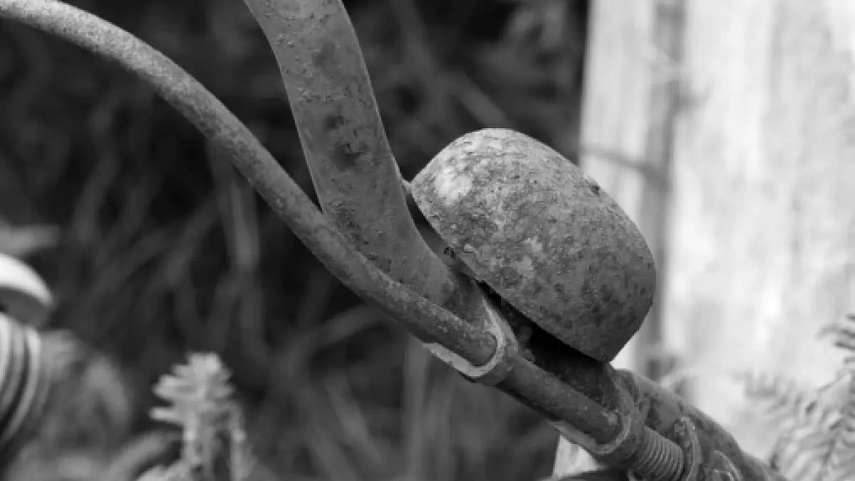 A rusted bell