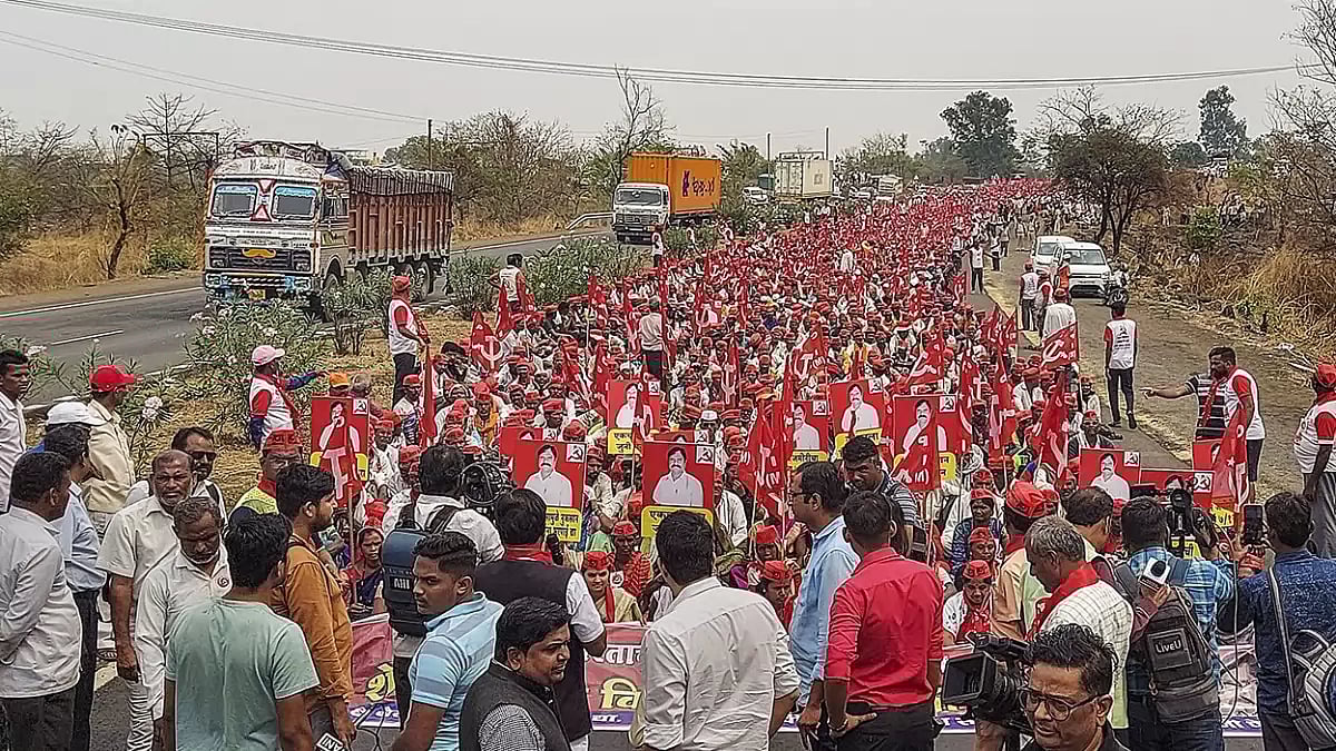 Farmers march in Maharashtra