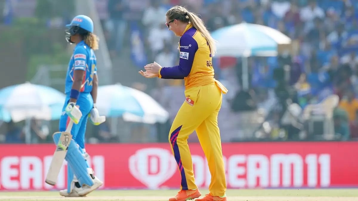 Sophie Ecclestone got three wickets, conceding 15 runs in her quota of 4 overs.