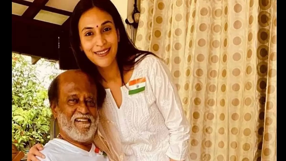 Rajnikanth and Aishwarya Rajnikanth