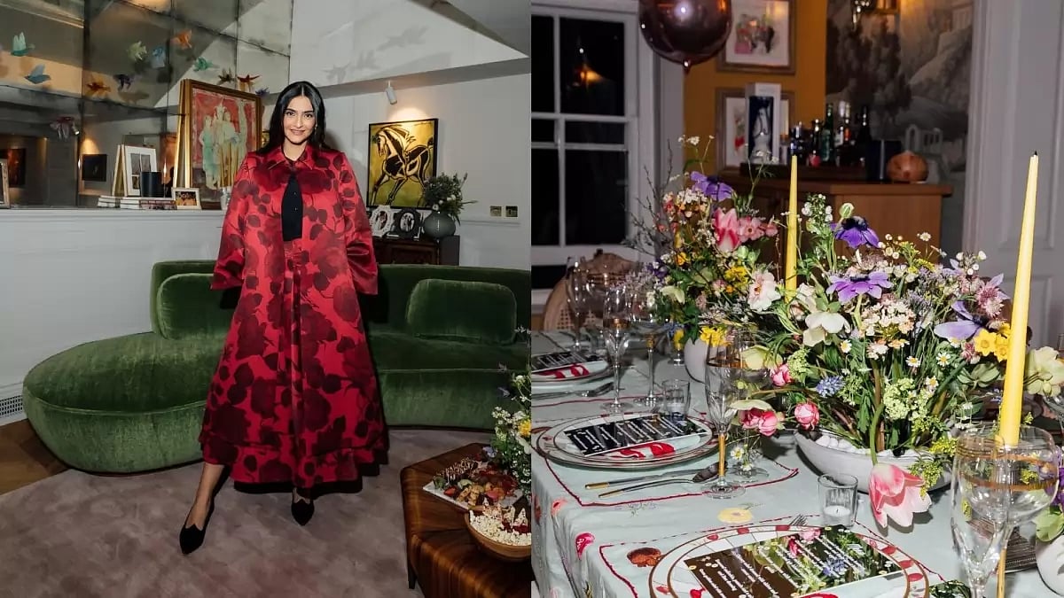 Sonam Kapoor at her home in London