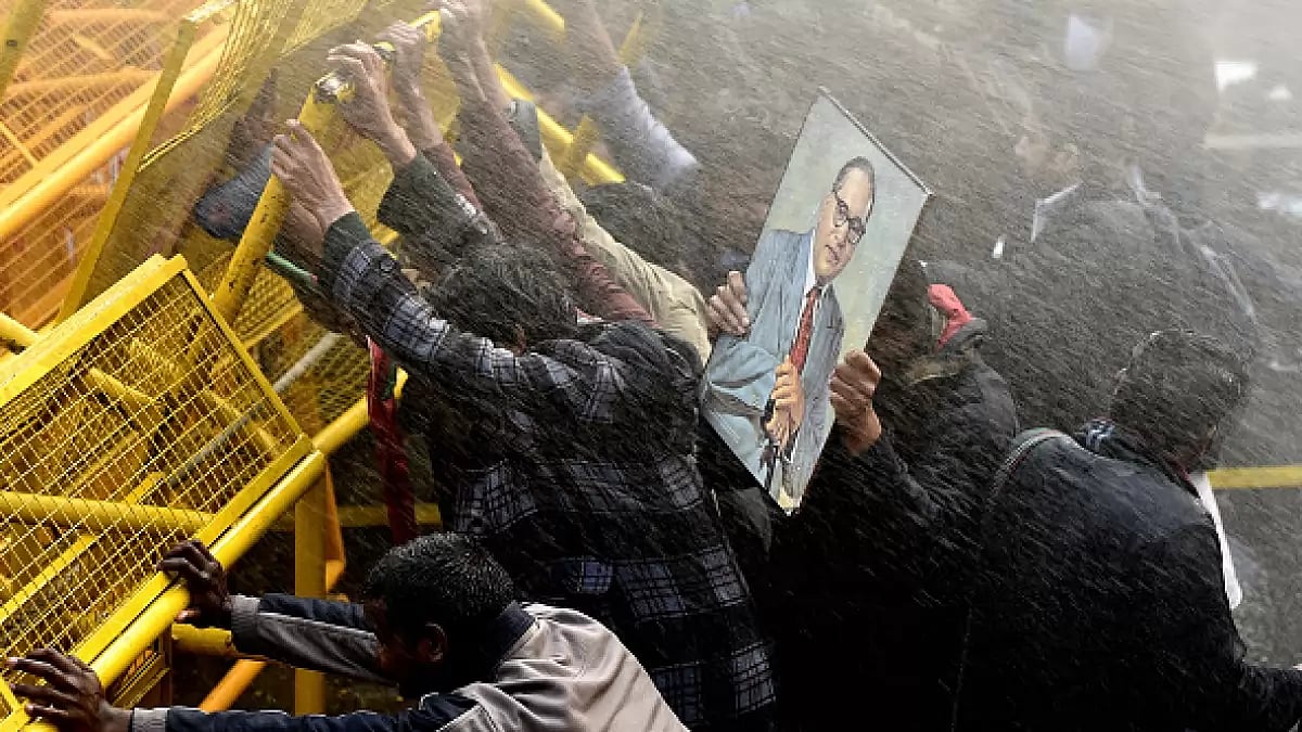 Police action during a protest over Dalit scholar Rohith Vemula's death by suicide  - null