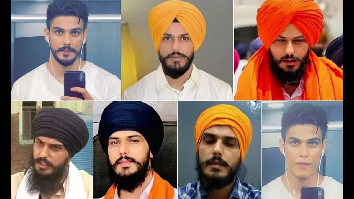 Punjab Police released images of fugitive pro-Khalistan leader Amritpal Singh on Tuesday