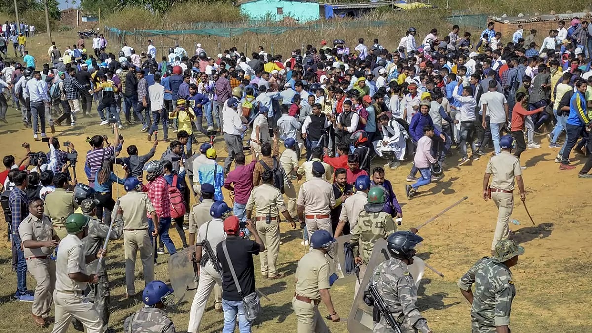 Students protest in Ranchi