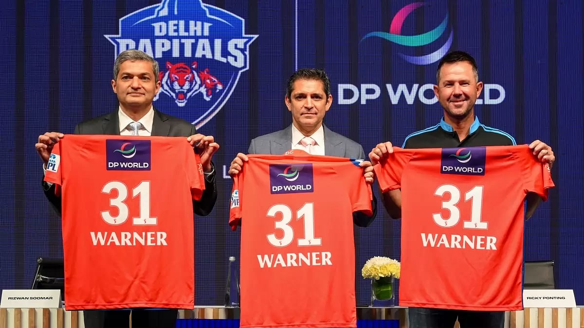 Rizwan Soomar, Dhiraj Malhotra and Ricky Ponting at the event to announce partnership.