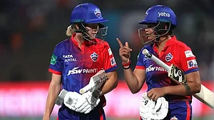 Shafali Verma, right, has scored 241 runs in 8 matches for Delhi Capitals.