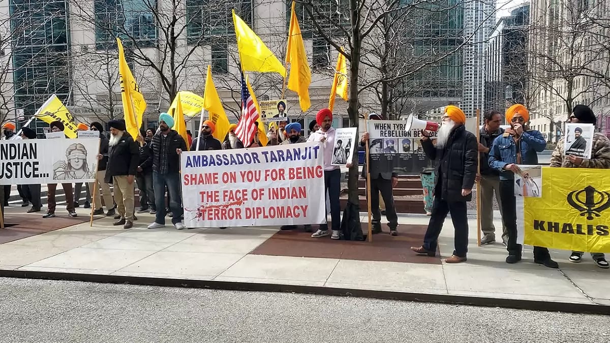 Khalistan supporters protest in US
