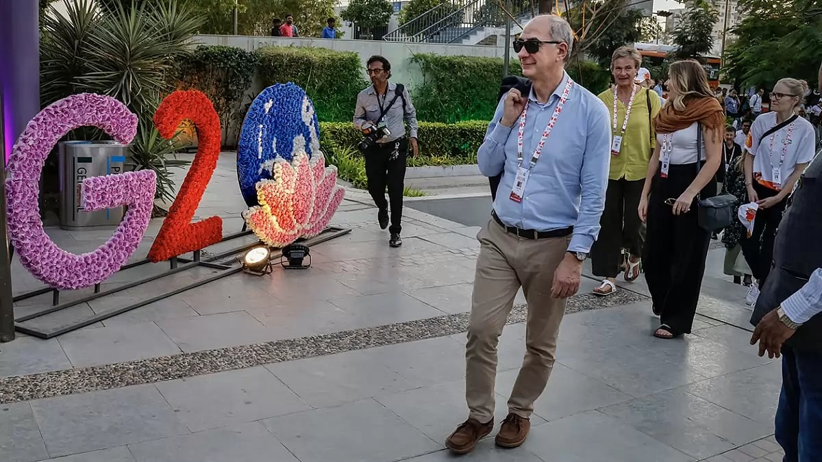 Delegates at Atal Bridge after G20 meeting