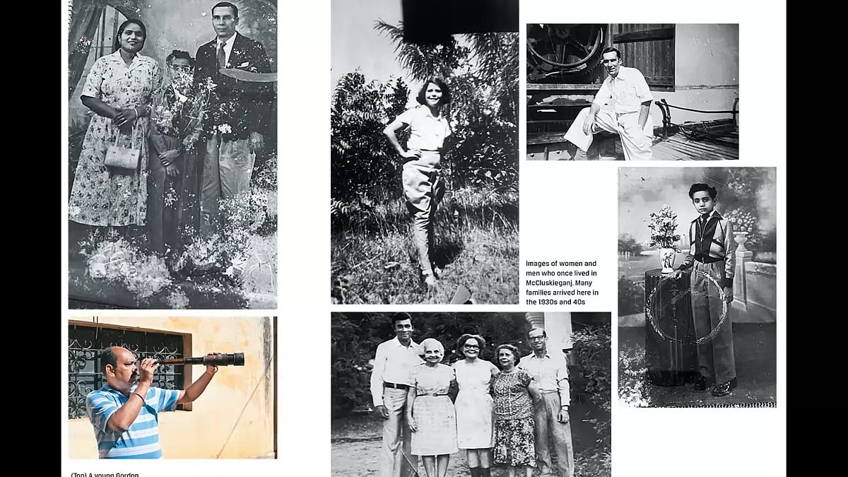 (Top) A young Gordon with his parents (Bottom) A recent photo of Gordon who runs a guest house and a hostel