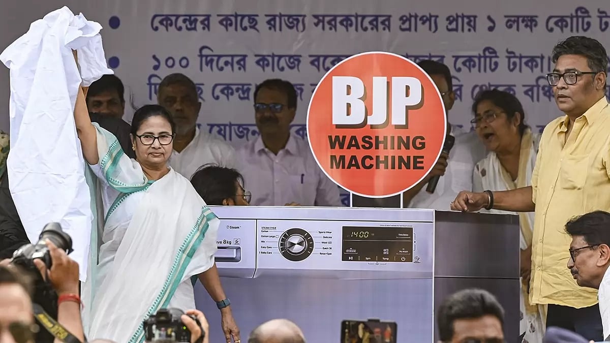 Mamata Banerjee at protest