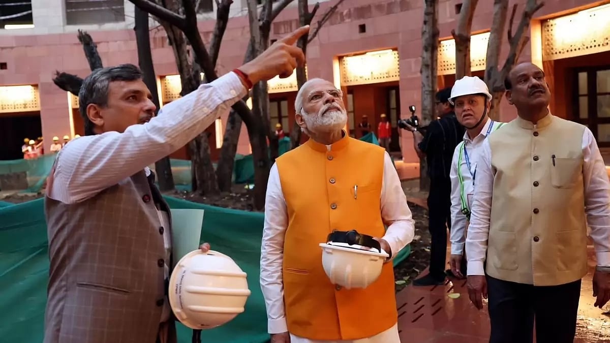 PM Narendra Modi at the new parliament building