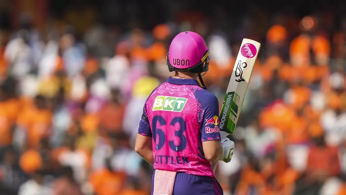Buttler slammed an explosive 22-ball 54 against SRH on Sunday.