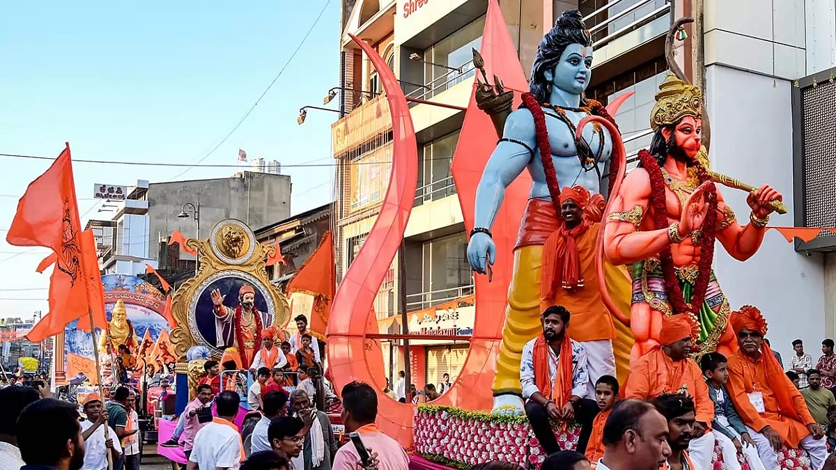Devotees take part in Ram Navami and Hanuman Jayanti procession(Representative image)