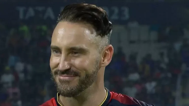 RCB skipper Faf du Plessis was fined Rs 12 lakh for his side's slow over-rate. - null